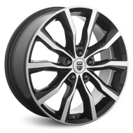 Диски КиК 7.5\R18 5*108 ET47 d60.1 алмаз чёрный